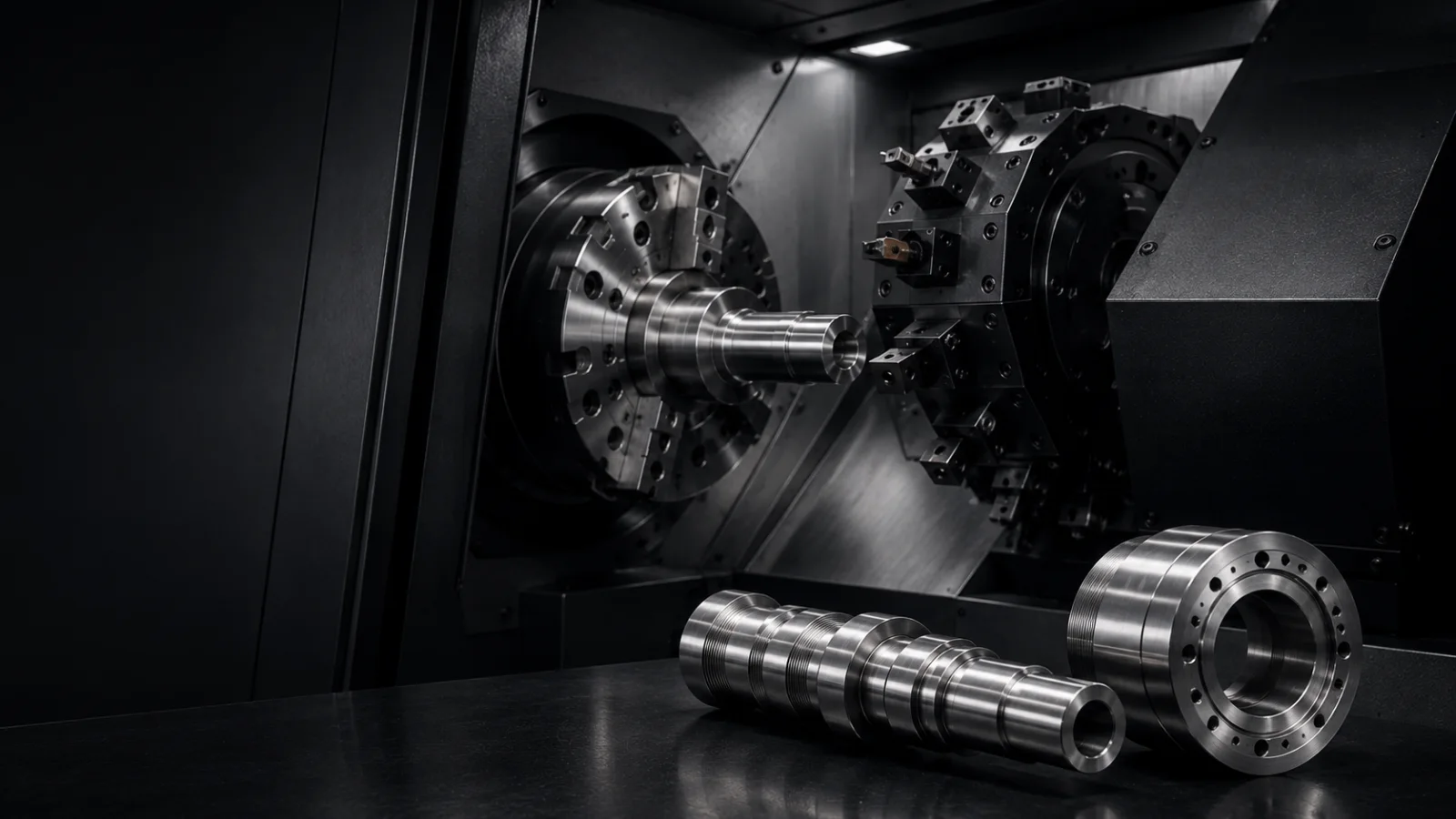 Torno CNC y piezas maquinadas, del sitio de MGP Engineering